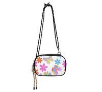 Amooorous Colorato Motivo Floreale Ovest Crossbody Borsa Mens Impermeabile con Cinghia Regolabile Borsa Nera Per Escursionismo Viaggio bolsos de marca para mujer