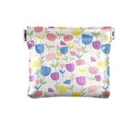 Amooorous Colorato Motivo Floreale PU Pelle Cambiare Borsa Unica Cosmetici Borse per la Borsa per le, Motivo floreale colorato, 1 size