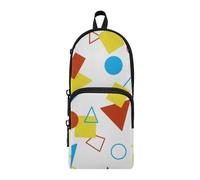 Amooorous Colorato Motivo Geometrico Paradiso Nylon 3 Scomparti Matita Borse Per Teen Studio & Astuccio Multifunzionale Per La Scuola di Cancelleria Borsa per Bambini Preppy School 1600ml