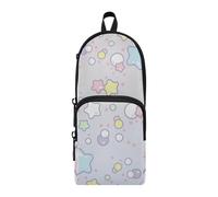 Amooorous Colorato Rotondo Belle Stelle Nylon 3 Scomparti Grande Matita Sacchetto di Grande Capacità Astucci Per Ragazze Adolescenti Cancelleria Organizzatore per Infermiere Scuola Forniture 1600ml