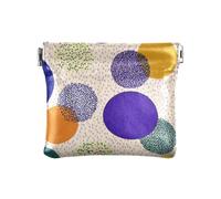 Amooorous Colorato rotondo Dots Art PU pelle cambiamento borsa impermeabile cambiamento borsa con chiusura per uomo donna viaggio, colorato puntini rotondi arte, 1 size