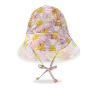 Amooorous Colore Pittura A Olio Sentimento Margherite Bambino Spiaggia Cappelli Ragazzi Spiaggia Unico Bambino Ragazze UPF 50+ Protezione Regolabile Viaggio Essentials