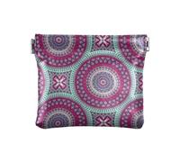 Amooorous Colorful Art Vintage Style TexturesWomen's Leather Coin Purse Wallet Fancy Change Holder Card Organizer per le donne, Texture colorate in stile vintage, 1 size