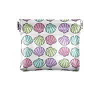 Amooorous Colorful Cartoon ShellsPU Cuoio Piccolo Portamonete Comodo Organizzatore di Gioielli per Uomo Donna Viaggio, Conchiglie colorate del fumetto, 1 size