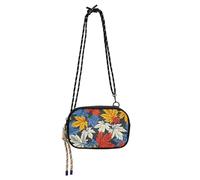 Amooorous Colorful Foglie D'acero Borsa a tracolla per le donne Impermeabile con slot per carte di credito Piccola borsa a tracolla Walk the dog bolsos economicos para dama