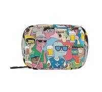 Amooorous Colorful Strange Friends borsa di pronto soccorso con scomparti staccabili conveniente organizzatore cerniera caso per borsa