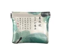 Amooorous Cultura cinese Poesia e Pittura PU Borsa in Pelle Cambio Comodo Porta Carte Organizzatori di Denaro per Uomini Donne Viaggio, Cultura cinese poesia e pittura, 1 size