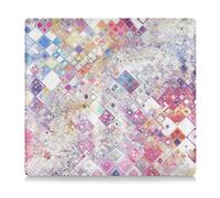 Amooorous Custodia a portafoglio essenziale per carte, documenti essenziali, documenti essenziali, documenti di guida e documenti per auto in pelle PU con quadrati danzanti astratti, Piazze danzanti