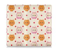 Amooorous Custodia a portafoglio in pelle con mostro arancione e rosa a forma di mostro in stile cartone animato, essenziale per patente di guida, carte e documenti essenziali, Carino mostro