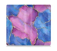 Amooorous Custodia a portafoglio in pelle di alta qualità con motivo marmo, blu reale, con porta tessere, per qualsiasi auto, camion, moto, rimorchio o barca, Marmo Blu Royal Rosa, 1 size