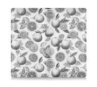 Amooorous Custodia a portafoglio in pelle nera e bianca con limone, per documenti, carte, patente, Limone bianco e nero, 1 size