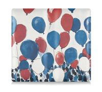 Amooorous Custodia a portafoglio in pelle sintetica con palloncini americani rossi e blu per registrazione e carte di assicurazione, essenziale, per documenti essenziali, patente di guida, carte,