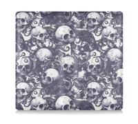 Amooorous Custodia a portafoglio in pelle sintetica con teschio bianco e nero per tessere, essenziale per qualsiasi auto, camion, moto, rimorchio o barca