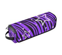 Amooorous Custodia da viaggio 2 in 1 per ferro arricciacapelli con tappetino in ferro antipolvere, borsa da viaggio per raddrizzatori, arricciacapelli, asciugacapelli, Y2K, viola, leopardo, stelle,