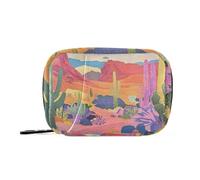 Amooorous Desert with Cactus Blooming Flowers borsa da viaggio con scomparti staccabili conveniente organizzatore cerniera caso per borsa