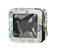 Amooorous Design colorato uova di Pasqua borsa per trucco trasparente piccole borse da viaggio per articoli da toeletta custodia cosmetica da viaggio per le donne, Uova di Pasqua dal design colorato,