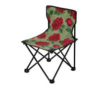 Amooorous Dipinto ad olio con rose rosse sedia da campeggio portatile ultra leggera compatta sedia pieghevole include borsa per il trasporto per prato pesca sul ghiaccio