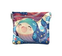Amooorous Divertente cartone animato Dugongo 4 luglio giorno dell'indipendenza donne portamonete in pelle carino mini portafoglio per uomo donna viaggio, divertente cartone animato Dugong 4 luglio
