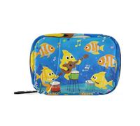 Amooorous Divertente Ocean Music Concert Fish Blue borsa medica con scomparti staccabili riutilizzabile pillola organizzatore mensile per borsa, Divertente oceano musica concerto pesce blu, 1 size