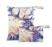 Amooorous Dreamy Color Renna Borsa asciutta bagnata a prova di disordine per parti del tiralatte confezione da 2 sacchetti bagnati per costume da bagno con manici per fare il bagno, fare il bagno