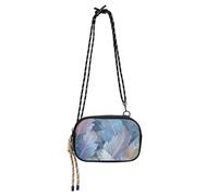 Amooorous Dreamy Feather Elegante Blu Cross Body Borsa per gli Uomini Bellezza con Slot per Carte di Credito Sacchetto Del Telefono Cellulare Go shopping bolsa de mano para mujer