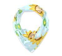 Amooorous Estate Girasole Verde Fresco Estetica Piazza seta testa sciarpa scialli e avvolge funky seta testa sciarpa per le donne che dormono per Natale sciarpa bufandas para mujer