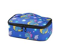 Amooorous Falso Glitter Cartoon Dragon Blue Cooler Borse (longword) Lunchbox per i Ragazzi per Viaggio bolsas para cargar comida