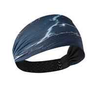 Amooorous Falso Glitter Marmo Grano Blu Navy Raffreddamento esercizio fasce per le donne Fascia elastica per il trucco Uso quotidiano basket banda para el cabello