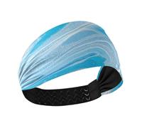 Amooorous Falso Glitter Marmo Grano Blu Raffreddamento donne fasce elastiche testa sudore fasce per le donne per il lavaggio del viso Uso quotidiano Athletic Sports bandas para la cabeza