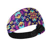 Amooorous Fasce antiscivolo floreali bohémien per le donne alla moda fasce elastiche per il sudore per le donne per la corsa escursionismo allenamenti diademi para el pelo de mujer