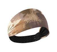 Amooorous Fascia per capelli da donna, con motivo a stelle, marrone, retrò, antiscivolo, per tennis, basket, corsa, diadema para ni?as