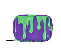 Amooorous Fashion Street Graffiti Pittura Verde Viola Medicina Borse per le donne con Scomparti Staccabili Riutilizzabile Daily Pillola Organizer per Borsa