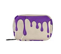 Amooorous Fashion Street Graffiti Pittura Viola Beige Medicine Storage Bag con Scomparti staccabili conveniente organizzatore custodia da viaggio per borsa