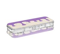 Amooorous Fashion Street Graffiti Pittura Viola Beige Progettato Cancella Matite Box Doppio Deck Penne Caso Scatole Per Cancelleria Con Snap E Coperchio