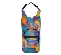 Amooorous Fiore 3D Rendering Sling con portabottiglie d'acqua con cerniera isolata bottiglia di acqua borsa per il trasporto per escursioni, adatta per bottiglie da 590 g, 680 g, 907 g, 1134 g