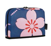 Amooorous Fiore Bella Pesca Blu Matita Bag Grande Capacità Trucco Sacchetto di Trucco Ad Alta Capacità Organizzatore di Cancelleria per Studenti Scuola caja para lapices escolares nina