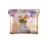 Amooorous Fiore in vaso sfondo pastello donna portafoglio contanti in pelle conveniente borsa trucco borsa cambiamento borsa per le donne, fiore, in, vaso, pastello, fondo, 1 size