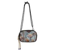 Amooorous Fiori appassiti Retro Blu Viola Cross Body Borsa Uomo Trendy con Cinghia Regolabile Sopra La Borsa A Spalla Camminare il cane bultos de para mujeres