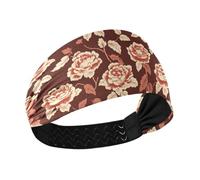 Amooorous Fiori rossi di San Valentino no slip fascia fascia elastica fascia sudore per pallavolo basket make up bandas para el cabello de mujer