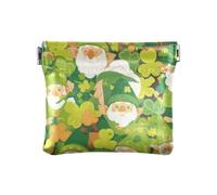 Amooorous Giorno di San Patrizio Cartone Animato Carino Verde Nano Donna Piccolo Portamonete In Pelle Portafoglio Fancy Organizzazione Sacchetti per Le Donne, Giorno di San Patrizio cartone animato