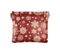 Amooorous Golden Christmas Snowflake Donne Portafoglio In Pelle Contanti Fancy Card Cases Money Organizers per Uomini Donne Viaggio, Fiocco di neve dorato, 1 size