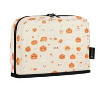 Amooorous Goth Giallo Halloween Zucca Astuccio Astuccio Grande Capacità Verticale Sacchetto di Immagazzinaggio Zip Borsa Multiuso per Teen College estuche para lapices de nino