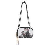 Amooorous Gotico Nero Moto Nano Cross Body Bag Donne Alla Moda con Slot per Carte di Credito Borse Per Escursionismo Viaggio bolsa de mano para mujer
