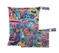 Amooorous Graffiti Art Trend Play Stickers impermeabili borse asciutte 2 confezioni essenziali da viaggio per bambino con manici per yoga, yoga