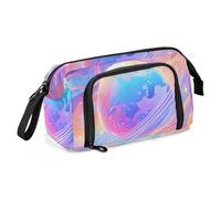 Amooorous Grande astuccio per matite di grande capacità, astuccio portatile per la scuola per ragazze adolescenti per bambini, viaggio surrealismo colorato pianeta cosmico