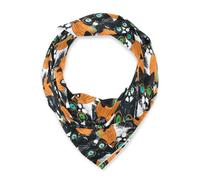 Amooorous Halloween Carino Gatto Occhiali Quadrato testa di seta sciarpa di seta collo sciarpa funky per indiano per natale sciarpa chal para mujer