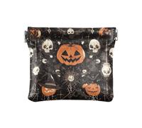 Amooorous Halloween Pumpkin Manor Portafoglio da donna in pelle per contanti Fancy Cosmetic Bags per donna, Maniero di zucca di Halloween, 1 size