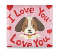Amooorous I Love Your Valentine Dog - Porta tessera in pelle per libretto e assicurazione, per auto, per carte, documenti essenziali, patente di guida, Amo il tuo cane di San Valentino, 1 size