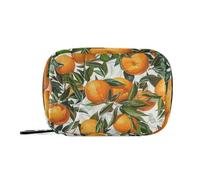 Amooorous La pittura a olio arancione si sente borsa della medicina arancione con scomparti staccabili attaccabile organizzatore della pillola di viaggio per la borsa, La pittura a olio arancione