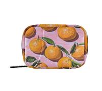 Amooorous La pittura a olio si sente arancione arancione borsa della medicina per la borsa con scomparti staccabili attaccabile organizzatore quotidiano pillola per borsa